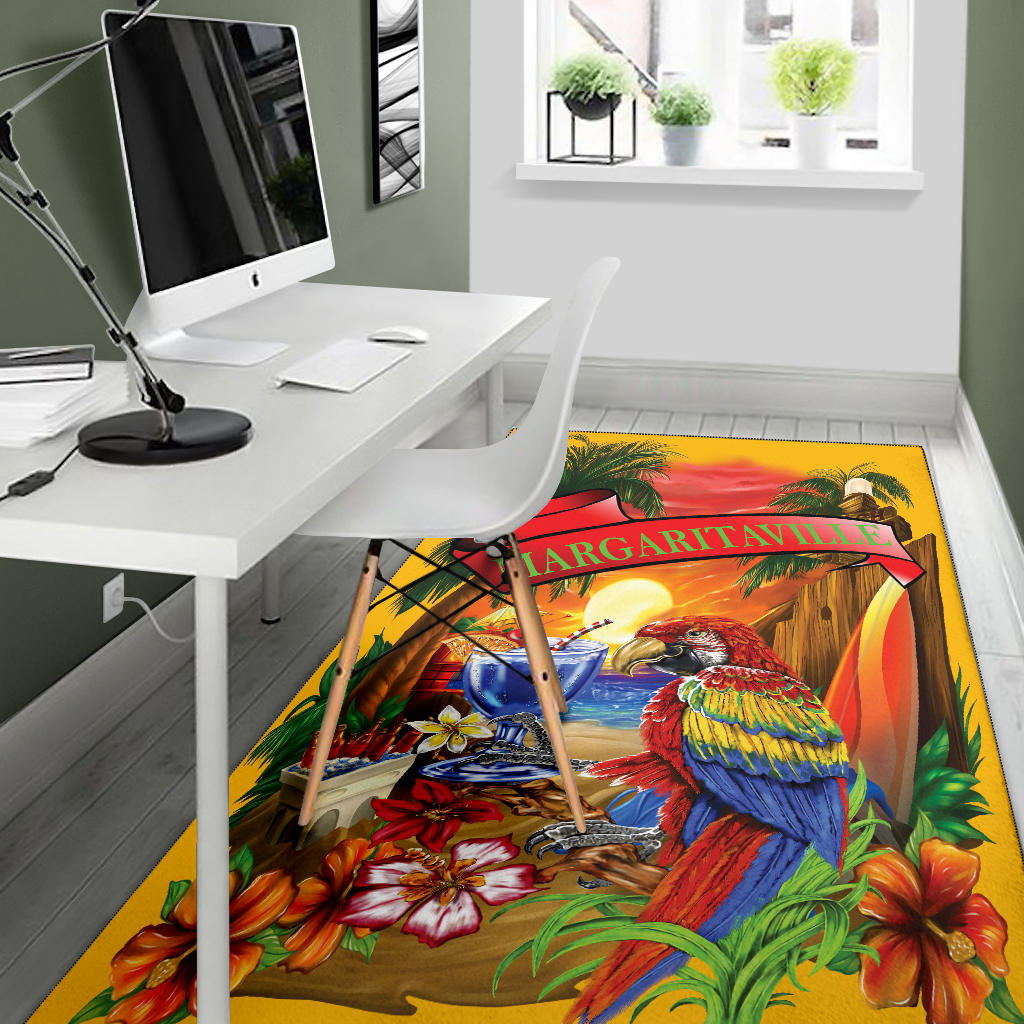 Margaritaville Orange Parrot Beach Area Rug