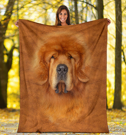 Premium Blanket Tibetan Mastiff Face Hair Blanket