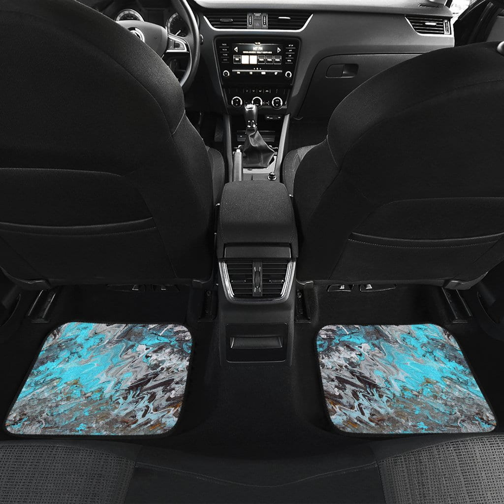 Front and Back Car Mats - Abstract Sand and Surf Design
