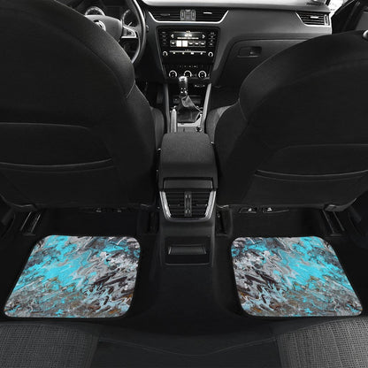 Front and Back Car Mats - Abstract Sand and Surf Design