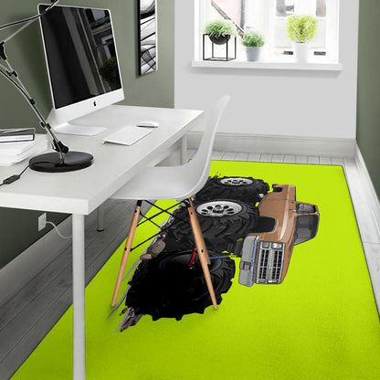 1986 4x4 Pickup Truck Car Art Area Rug