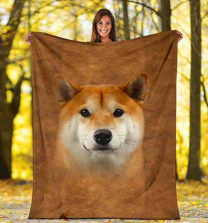 Premium Blanket Shiba Inu Face Hair Blanket