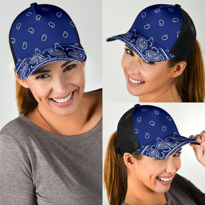 Royal Blue Bandana All Over Mesh Back Cap