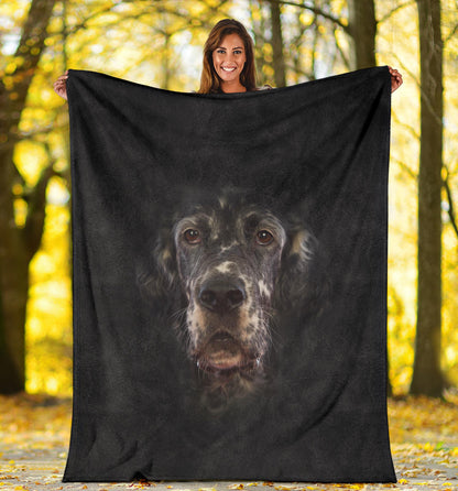 Premium Blanket English Setter Face Hair