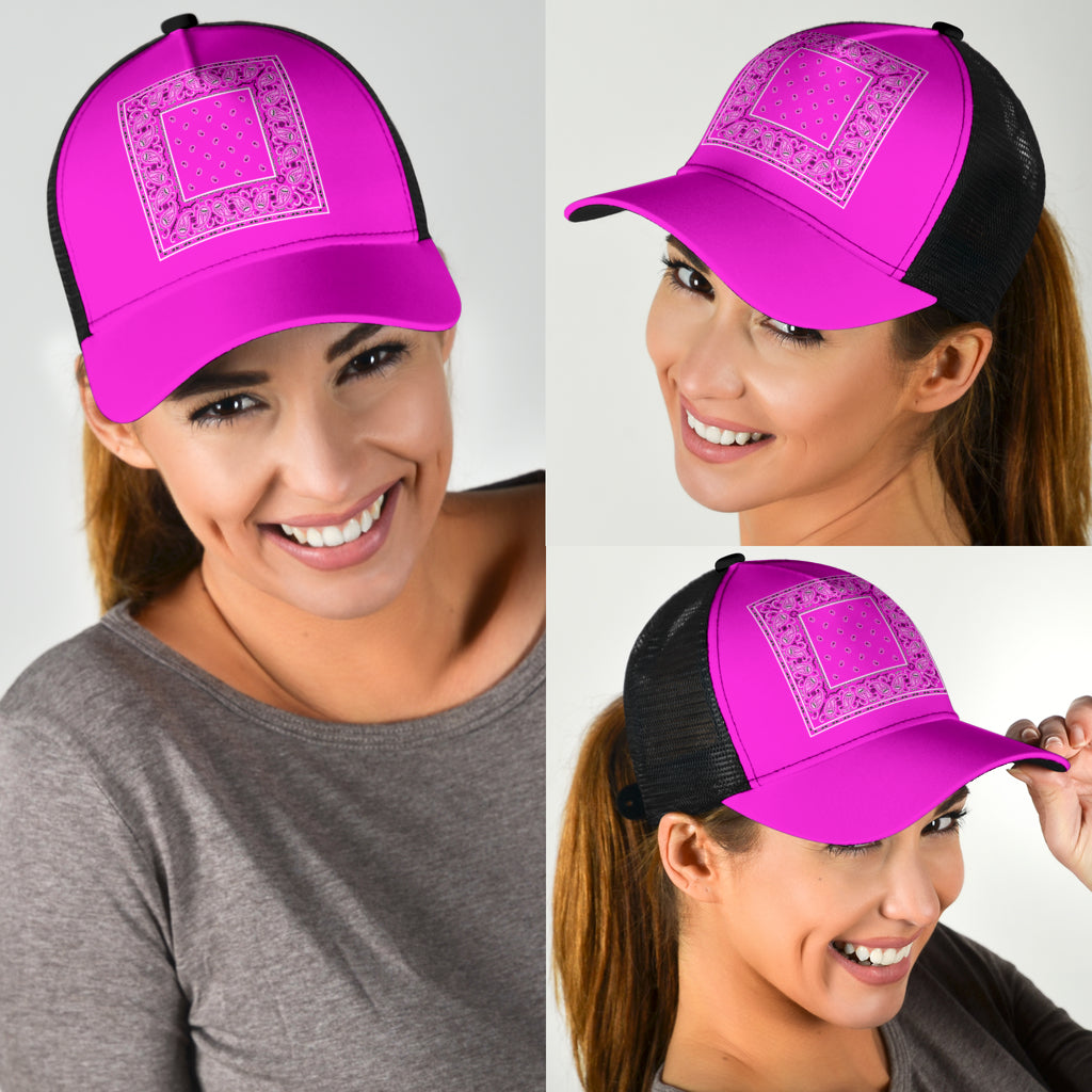 Abruptly Pink Bandana Mesh Back Cap