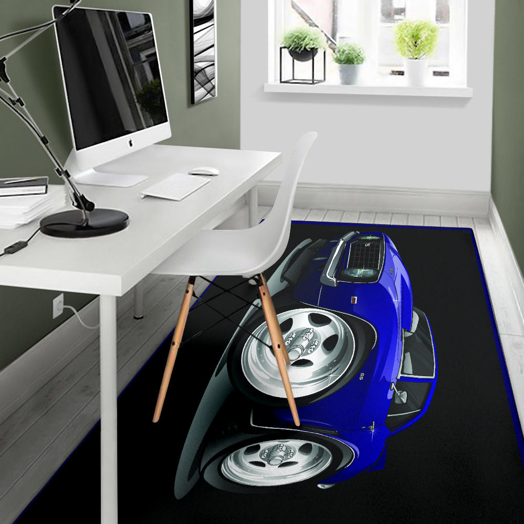 1st Generation Camaro Purple Black Area Rug