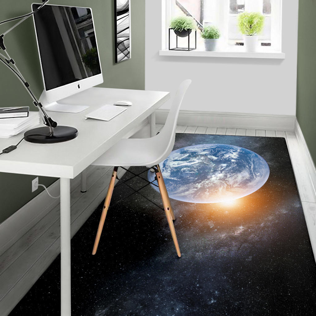 Earth Outer Space Sunrise Area Rug