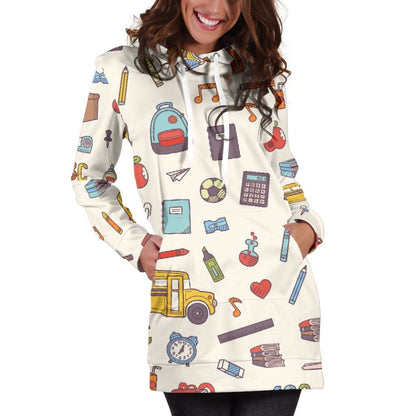Back 2 School White Hoodie Dress