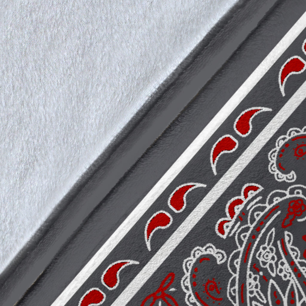 Ultra Plush Wicked Gray Bandana Throw Premium Blanket