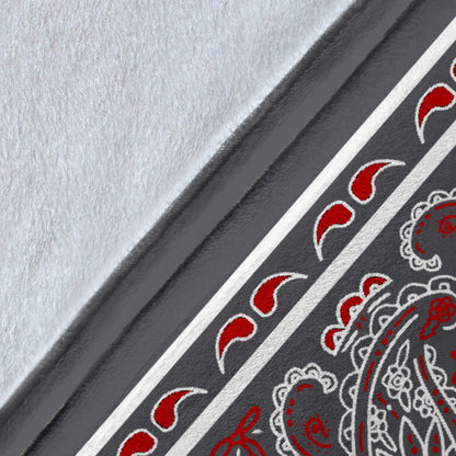 Ultra Plush Wicked Gray Bandana Throw Premium Blanket
