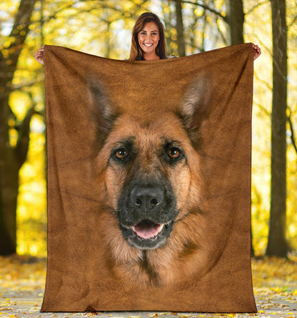 Premium Blanket German Shepherd Face Hair