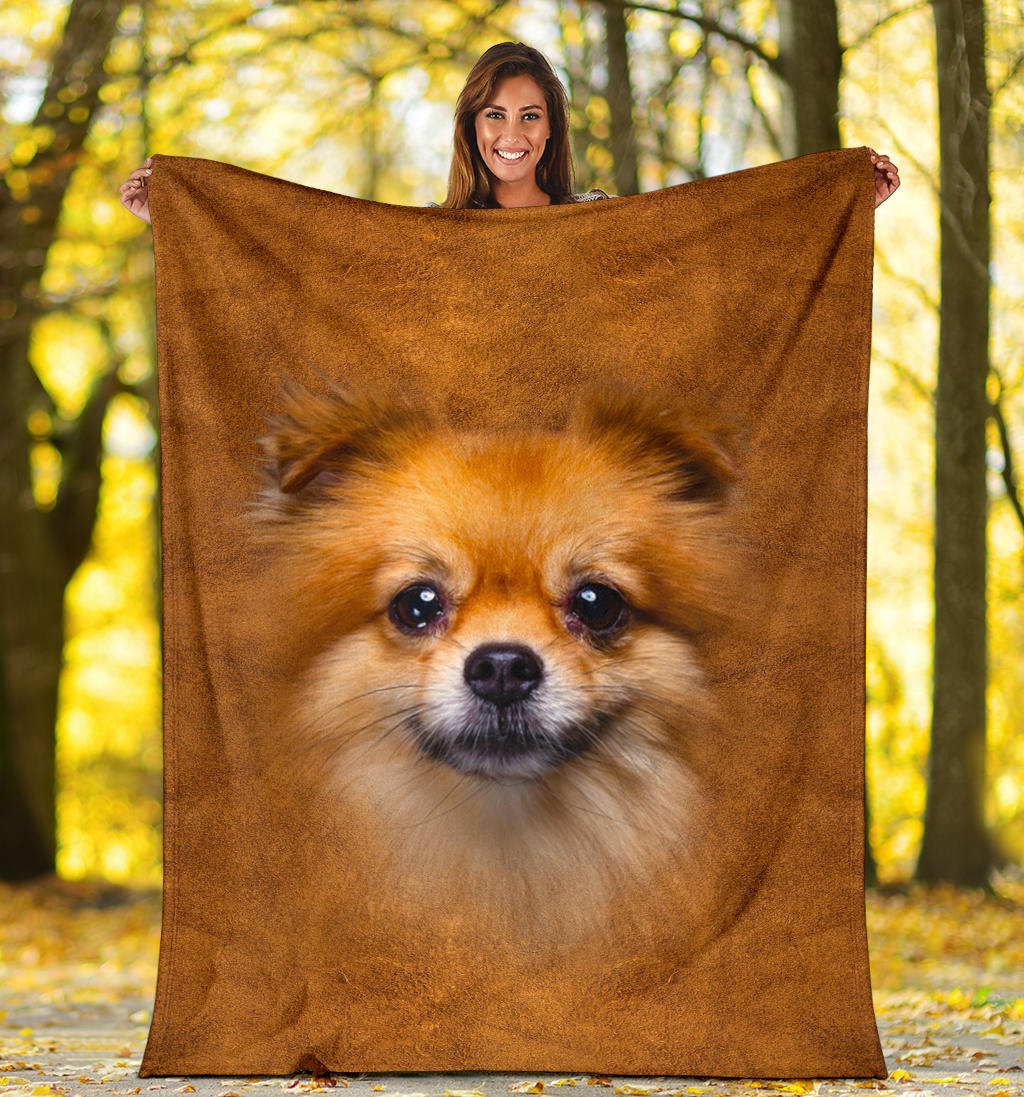 Premium Blanket Pomeranian Face Hair Blanket