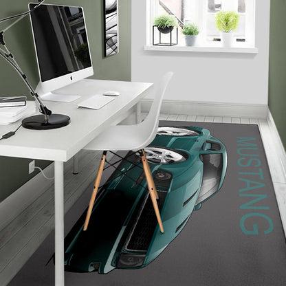 2008 Mustang Car Art Area Rug