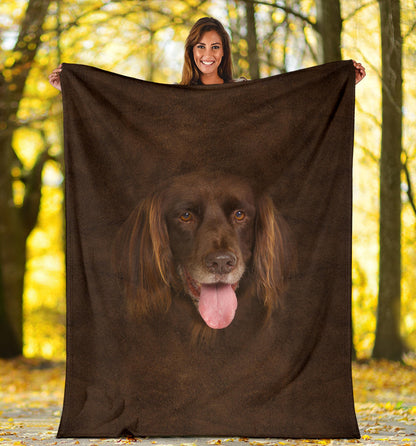 Premium Blanket German Longhaired Pointer Face Hair