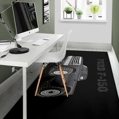 F-150 4x4 Grey Black Area Rug