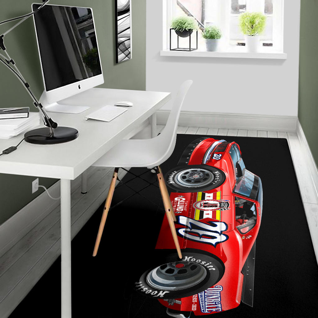 Mustang Race Car Muscle Car Art Area Rug