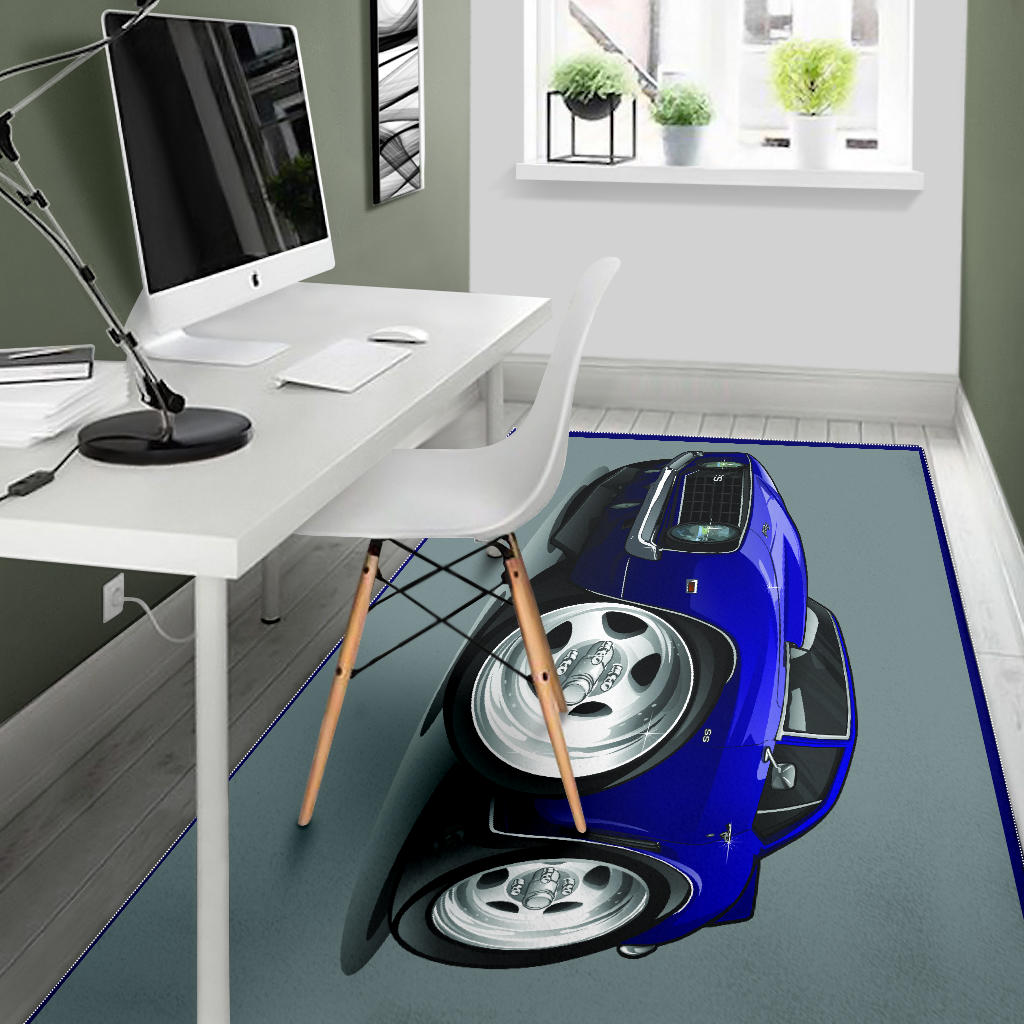 1st Generation Purple Camaro SS Gray Area Rug