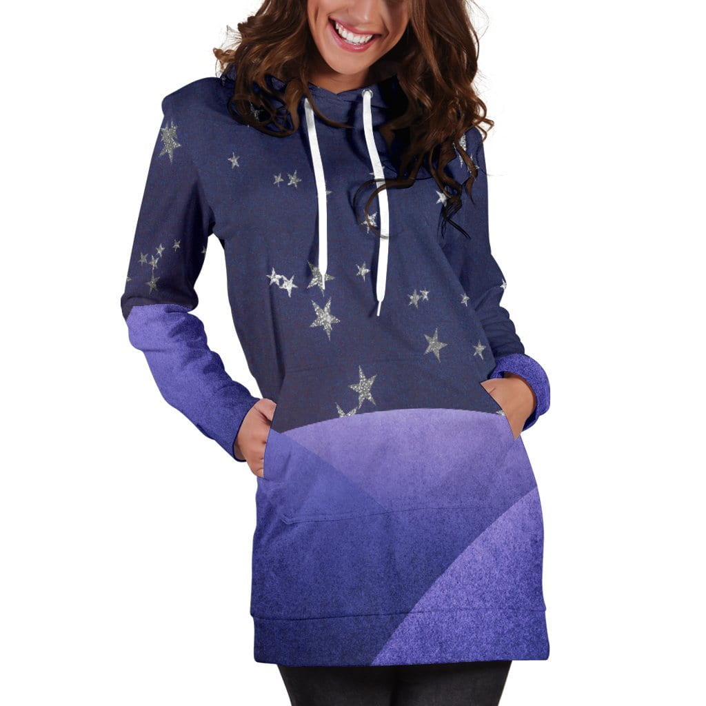 Fantasy Night Sky Hoodie Dress