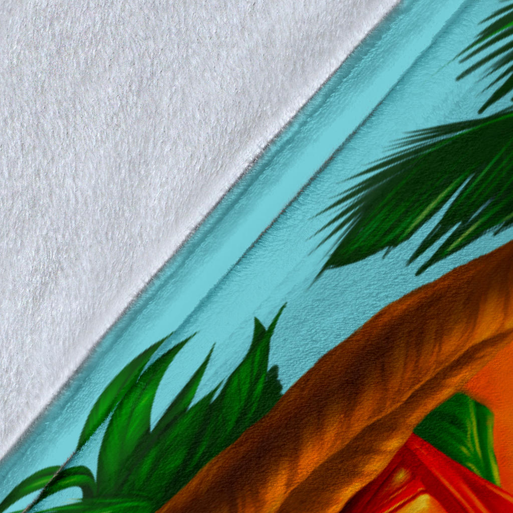 Margaritaville Baby Blue Parrot Sunset Beach Premium Blanket