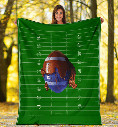 Football Field Paintball Premium Blanket