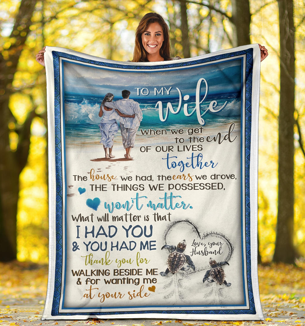 To My Wife Premium Blanket