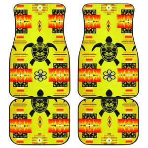 Turtle Yellow Orange Set of 4 Car Floor Mats