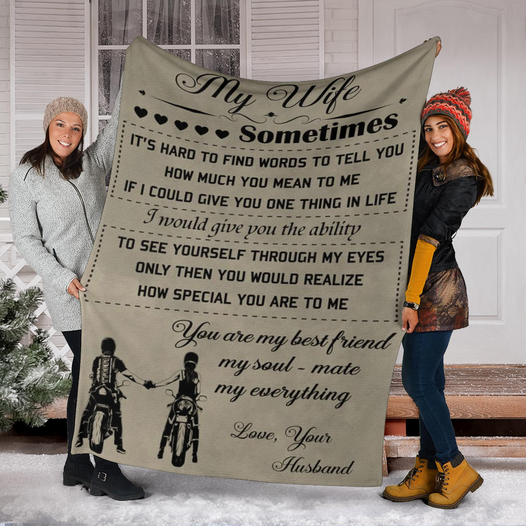 To My Wife Premium Blanket