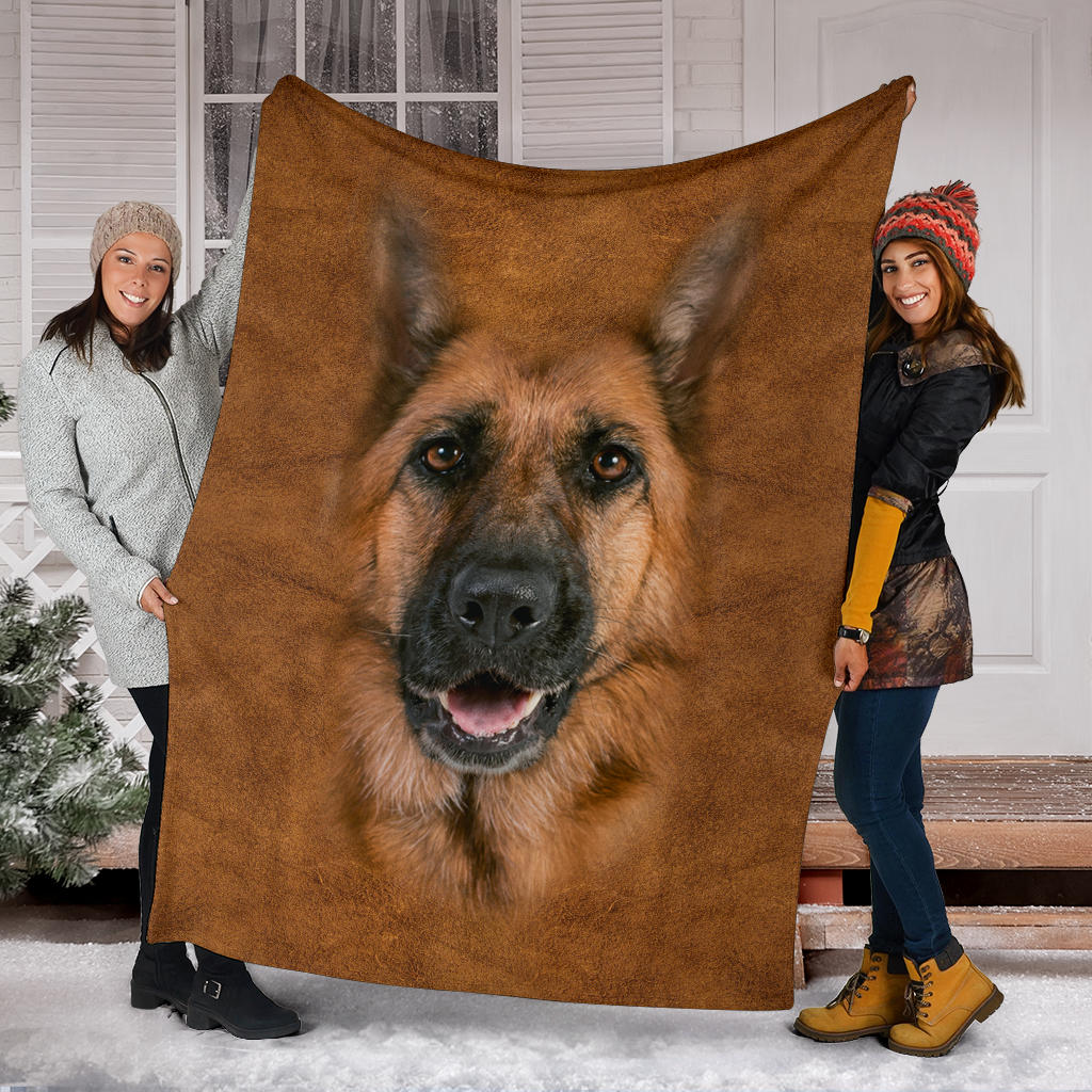 Premium Blanket German Shepherd Face Hair