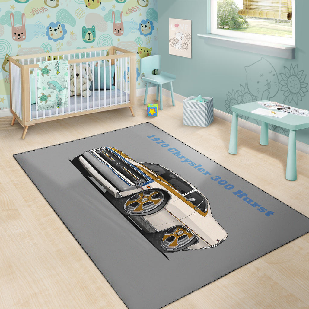 1970 Chrysler 300 Hurst Car Art Area Rug