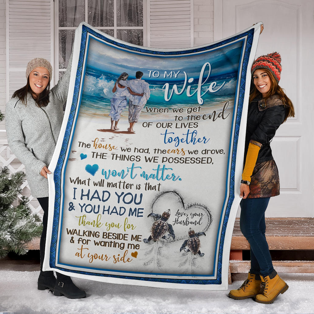 To My Wife Premium Blanket