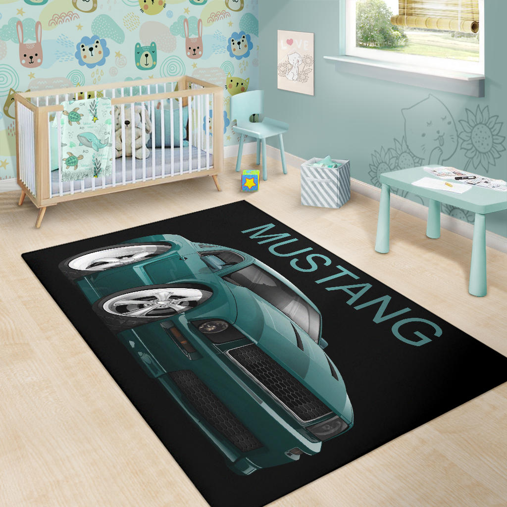 2008 Mustang Car Art Area Rug