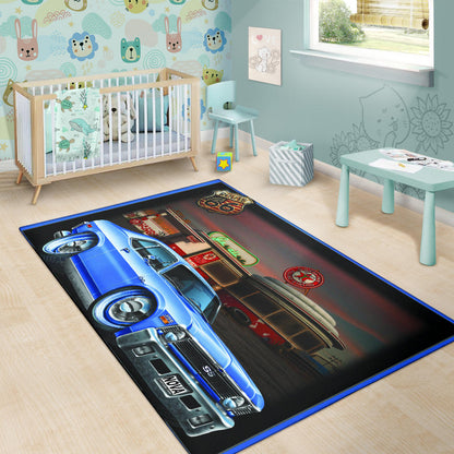 1971 Nova Route 66 Gas Station Area Rug