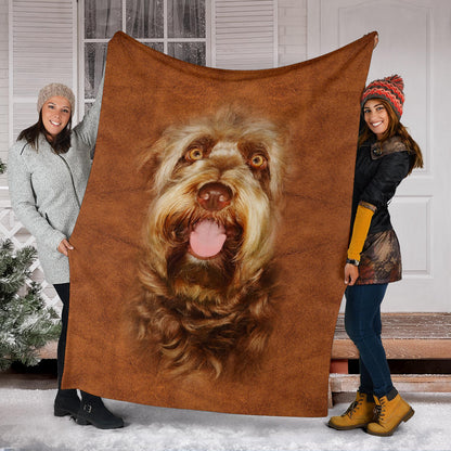 Premium Blanket Otterhound Face Hair