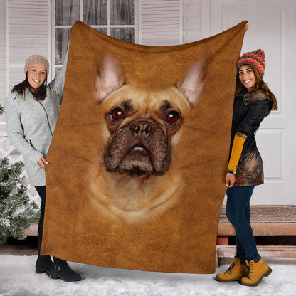 Premium Blanket French Bulldog Face Hair