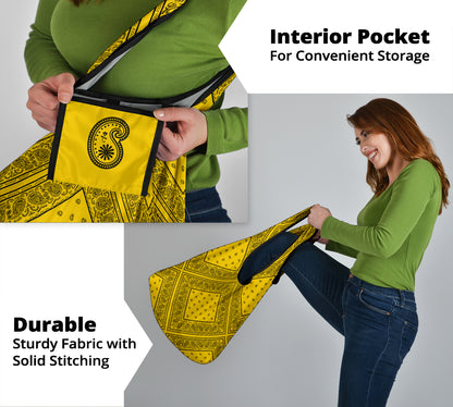 Gold and Black Bandana Grocery Bag 3-Pack