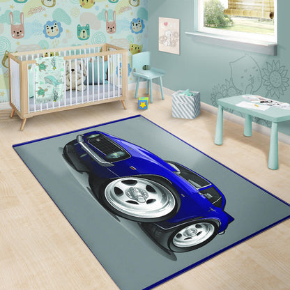 1st Generation Purple Camaro SS Gray Area Rug