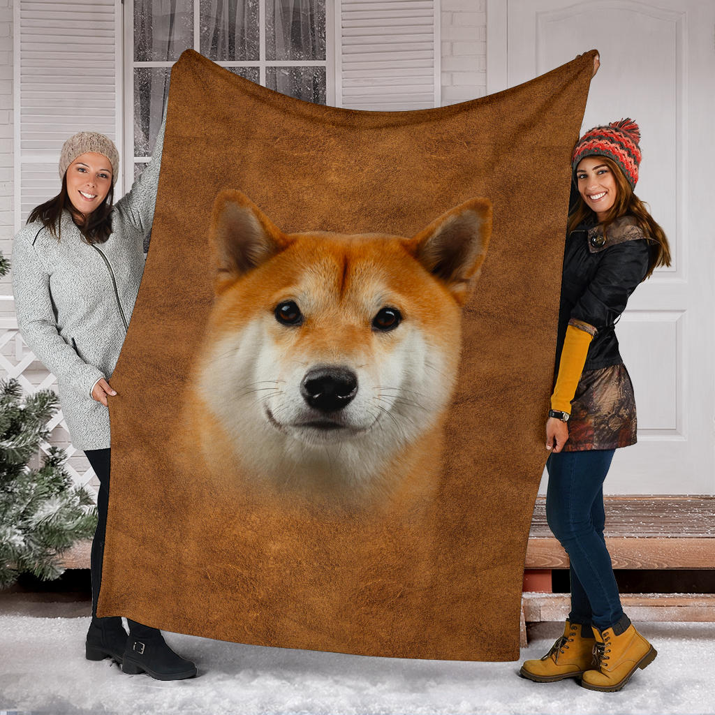 Premium Blanket Shiba Inu Face Hair Blanket