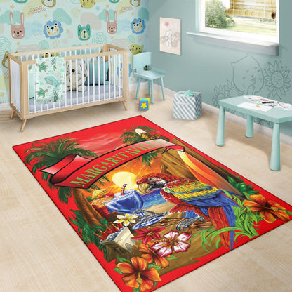 Margaritaville Parrot Red Beach Area Rug
