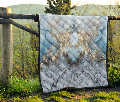 Baby Blue Liquid Gold Quilt