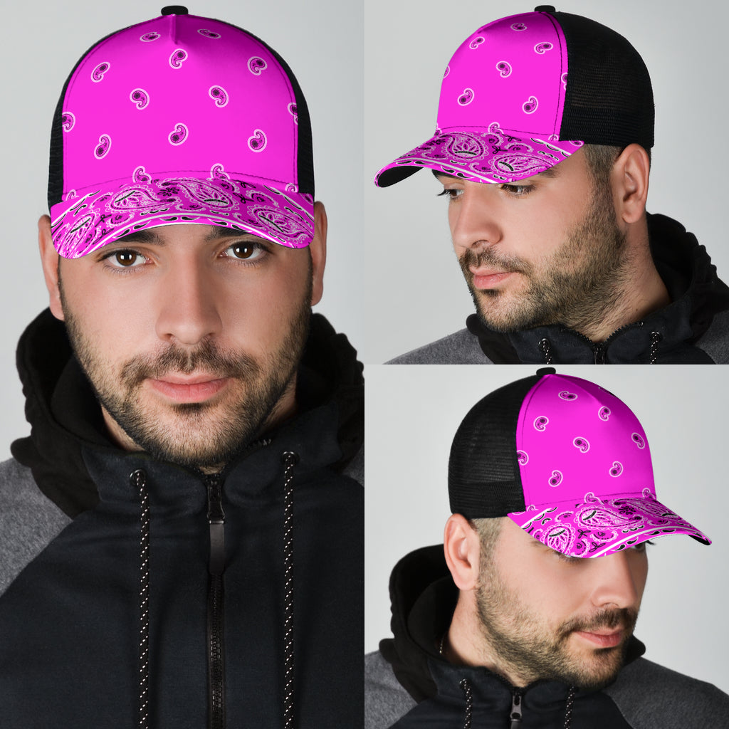 Abruptly Pink Bandana All Over Mesh Back Cap