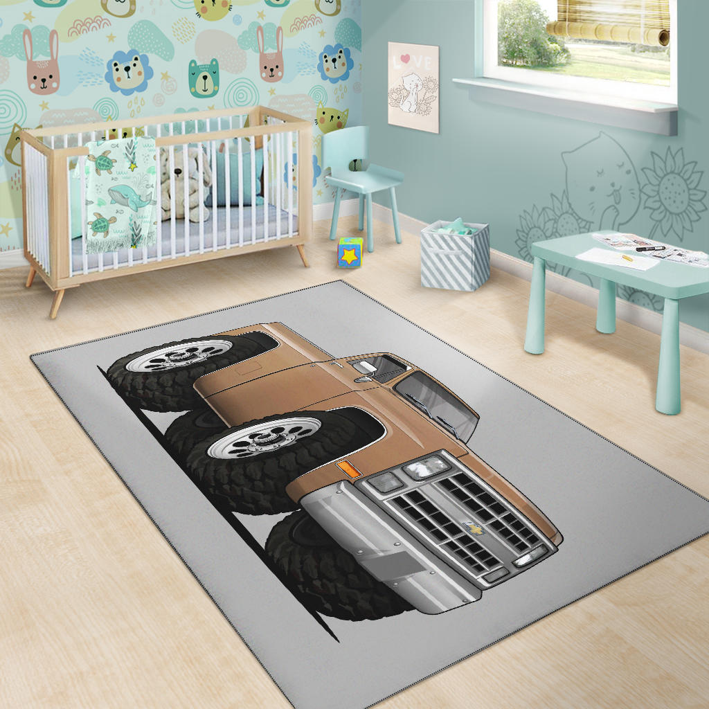 1986 4X4 Truck Car Art Area Rug