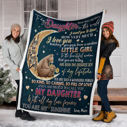 To My Daughter Premium Blanket