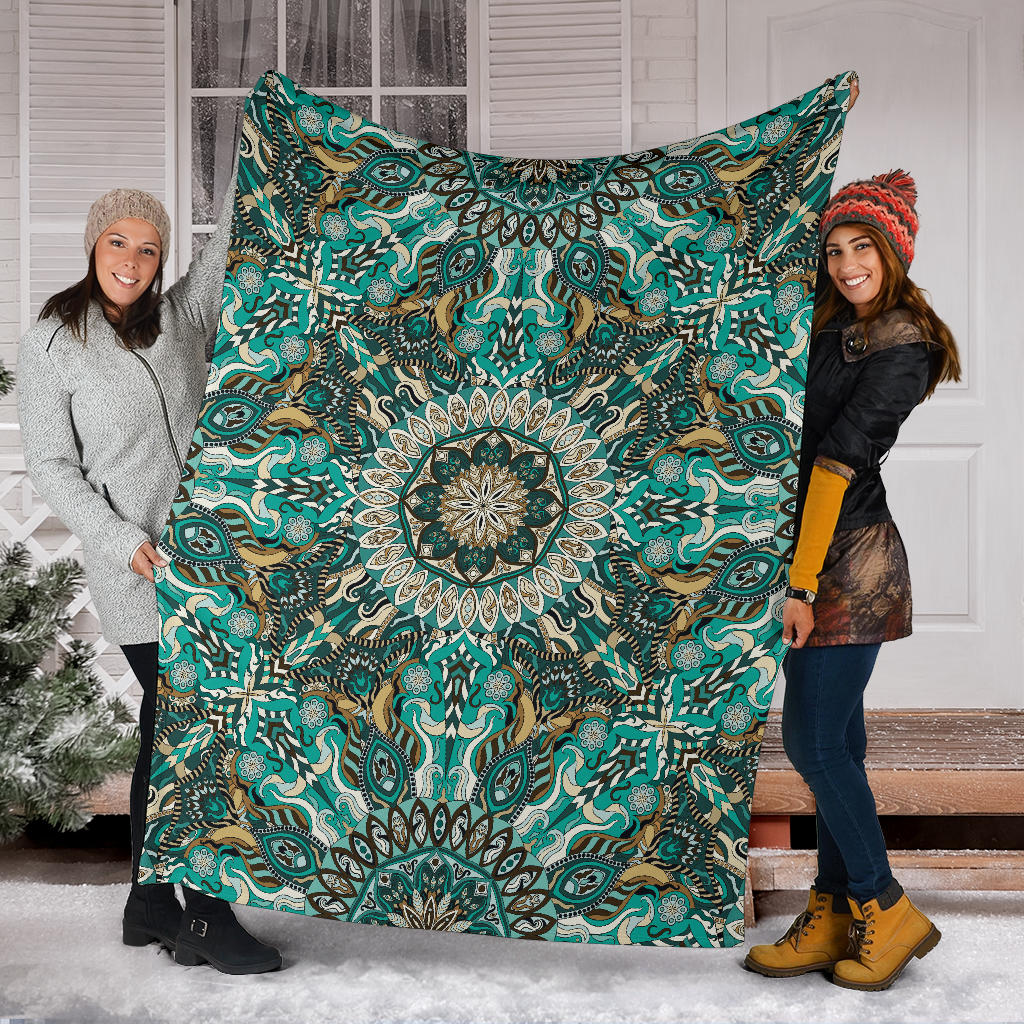 Ornamental Magical Green Dream Premium Blanket