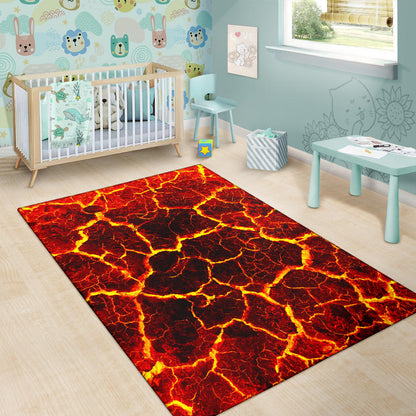 Crackling Flames Fire Area Rug