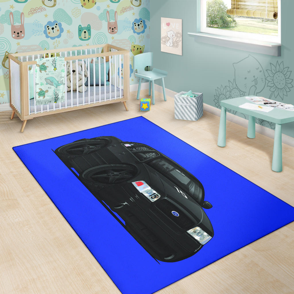 1999 Crown Victoria Blue Background Area Rug