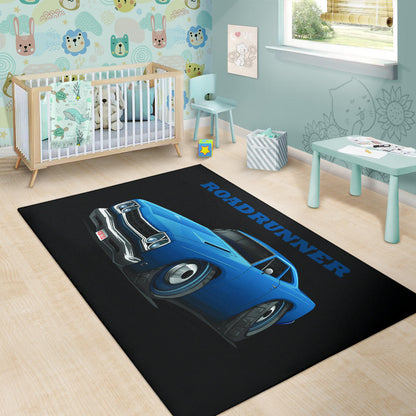 1968 Plymouth Roadrunner Muscle Car Art Area Rug