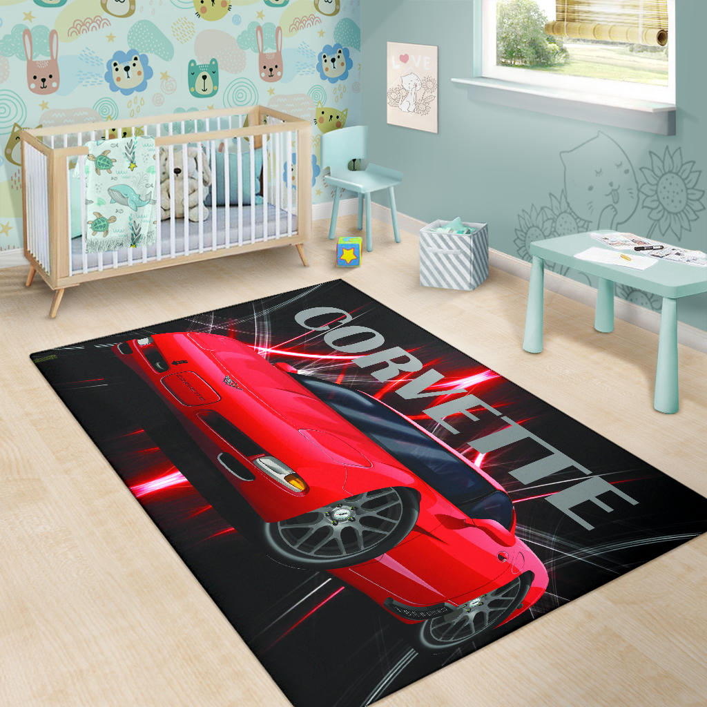 1997 Corvette Wall Art Area Rug
