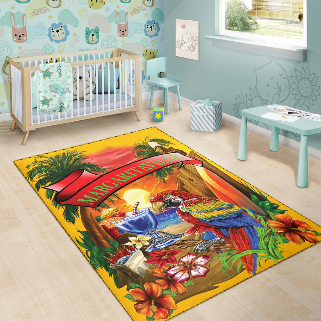 Margaritaville Orange Parrot Beach Area Rug