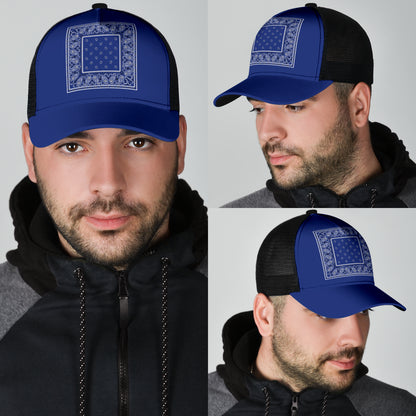 Royal Blue Bandana Mesh Back Cap