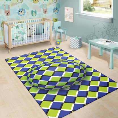 Sphere Circle Optical Illusion Area Rug
